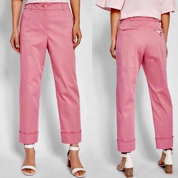 TED BAKER SAYDII COTTON CHINO CUFF PANTS NWT - Picture 1 of 4